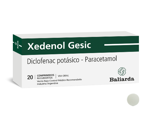 Xedenol Gesic_0_Diclofenac-Paracetamol_10.png Xedenol Gesic Diclofenac  Paracetamol  aine Analgésico antiinflamatorio artritis columna Diclofenac dolor agudo espalda golpe hombro mano Paracetamol rodilla tobillo trauma Xedenol Gesic